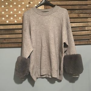 Saks Fifth Avenue Gray Runway Sweater